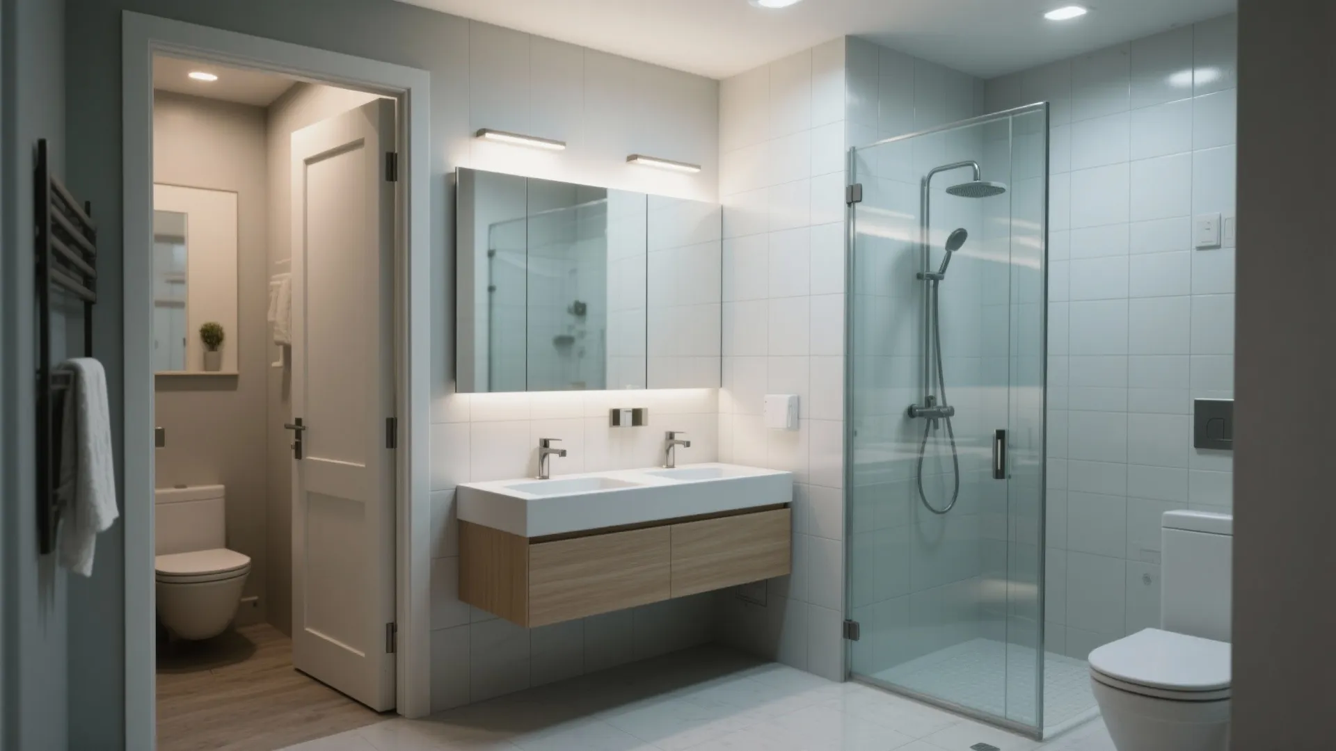 3. Dual-access bathrooms that double as powder rooms