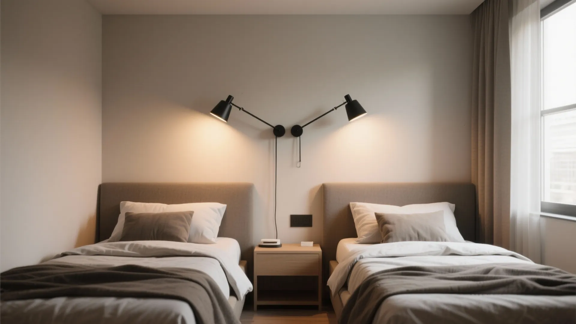 2. Dual-arm lamps for shared spaces