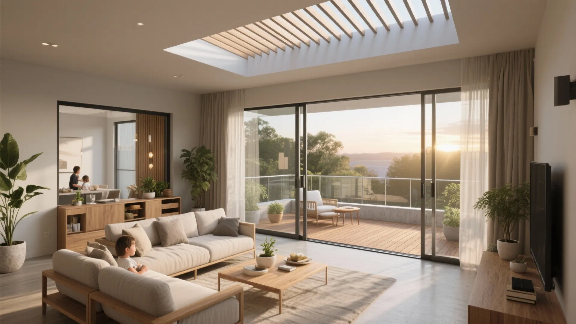 Dual-Aspect Living With a Shared Family Balcony