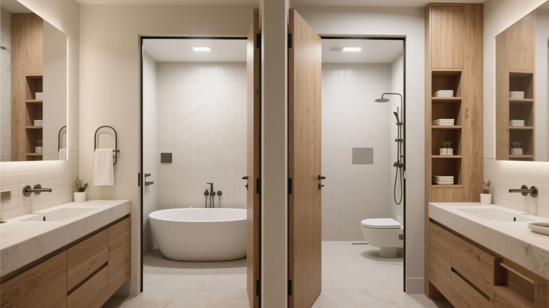 Dual Baths: One Full, One Efficient
