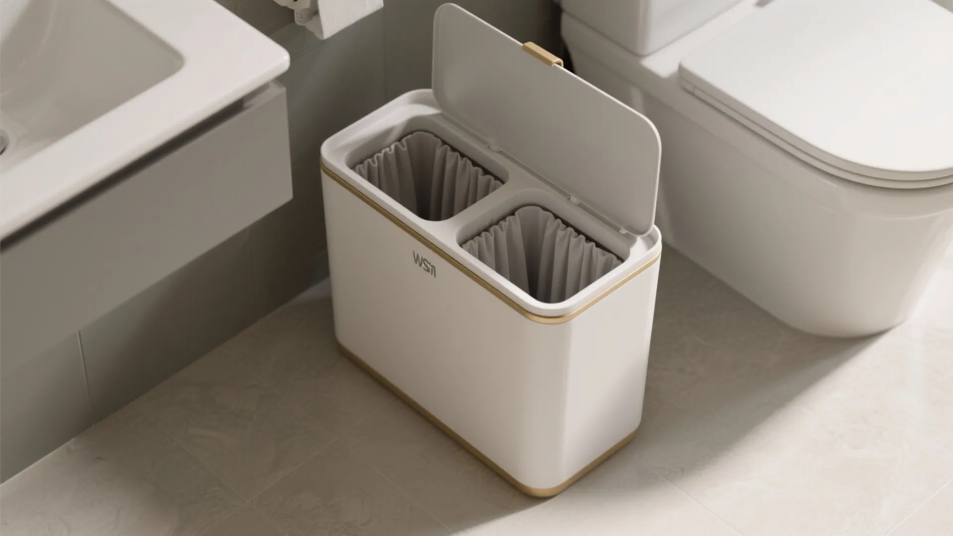 4. Dual-compartment bin for simple sorting