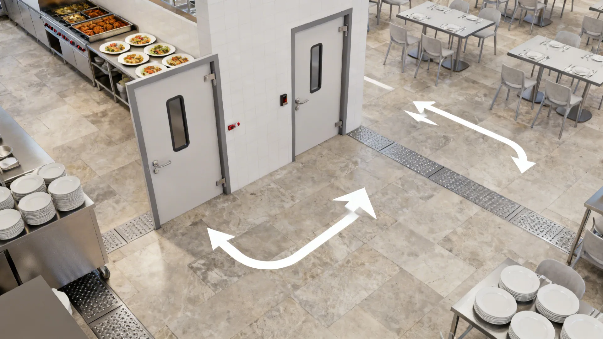 Dual-door logic: one in, one out (if space allows)