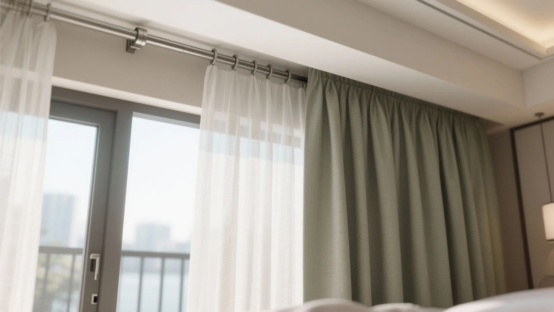 Double-Layer Drapery: Sheer for Day, Blackout for Night