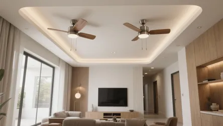 5 false ceiling designs for hall with two fans