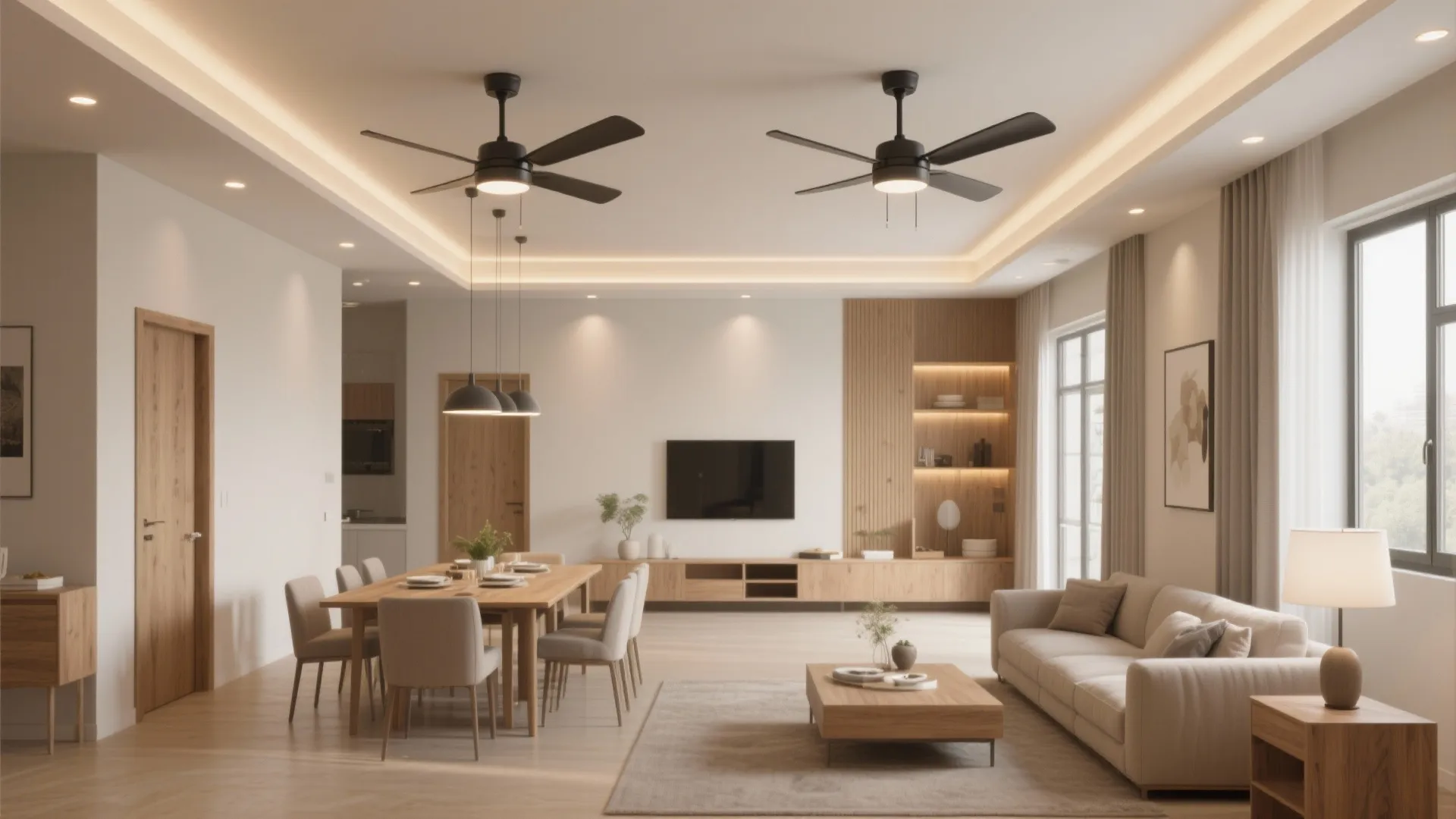 5 hall false ceiling designs with two fans: Small spaces, big ideas: my top 5 hall false ceiling designs with two fans that balance airflow, light, and style