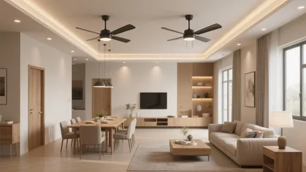 5 hall false ceiling designs with two fans