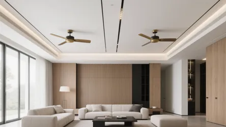 5 Living Room False Ceiling Designs with Two Fans