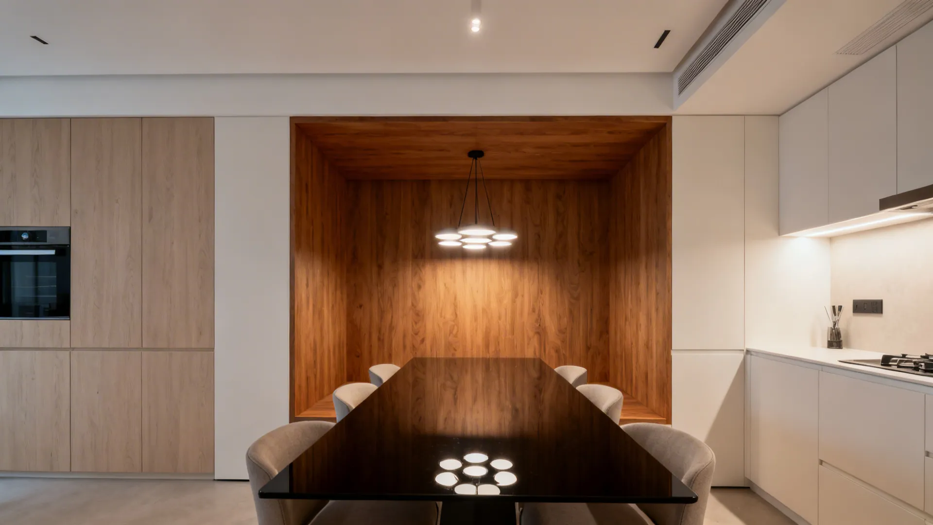 3) Dual-Finish Ceiling: Wood Accent Insert + Paint