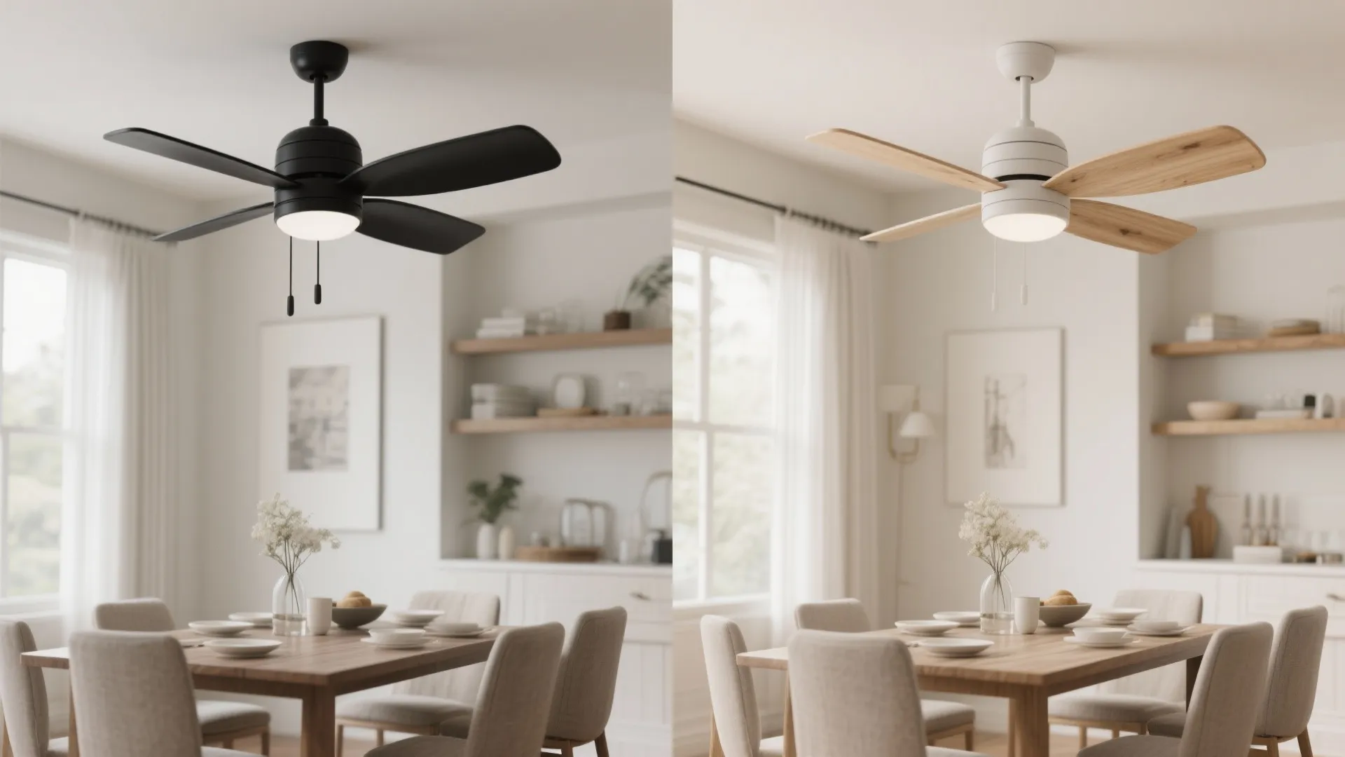 4. Dual-Finish Fans for Versatility