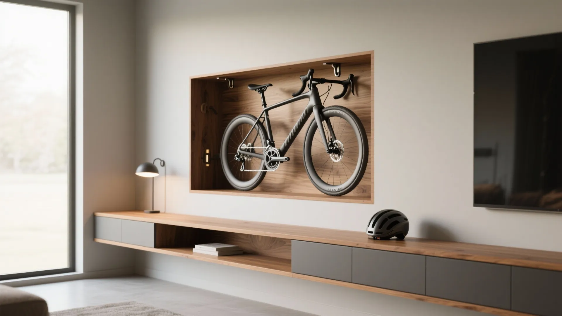 3. Dual-purpose furniture: bikes as decor