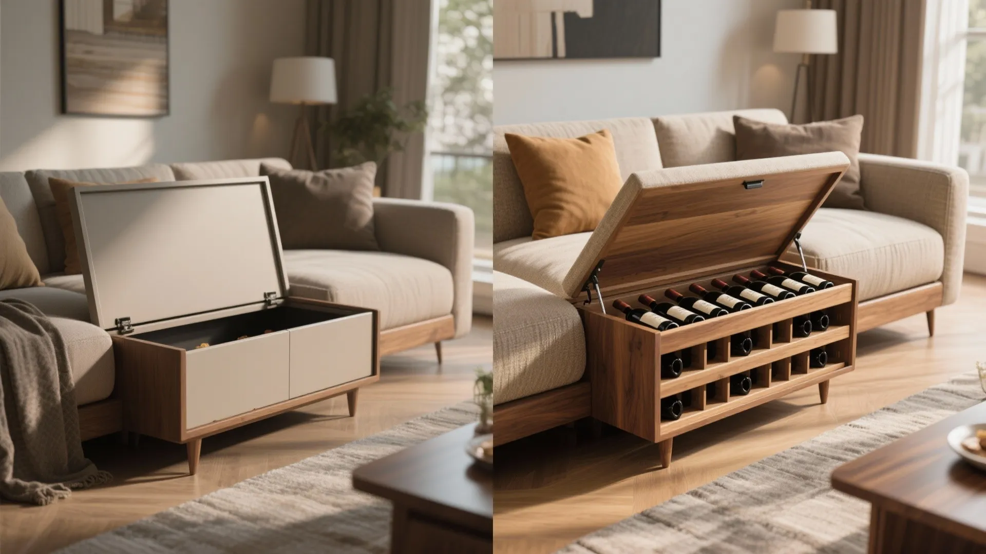 5. Dual-purpose furniture and hidden solutions