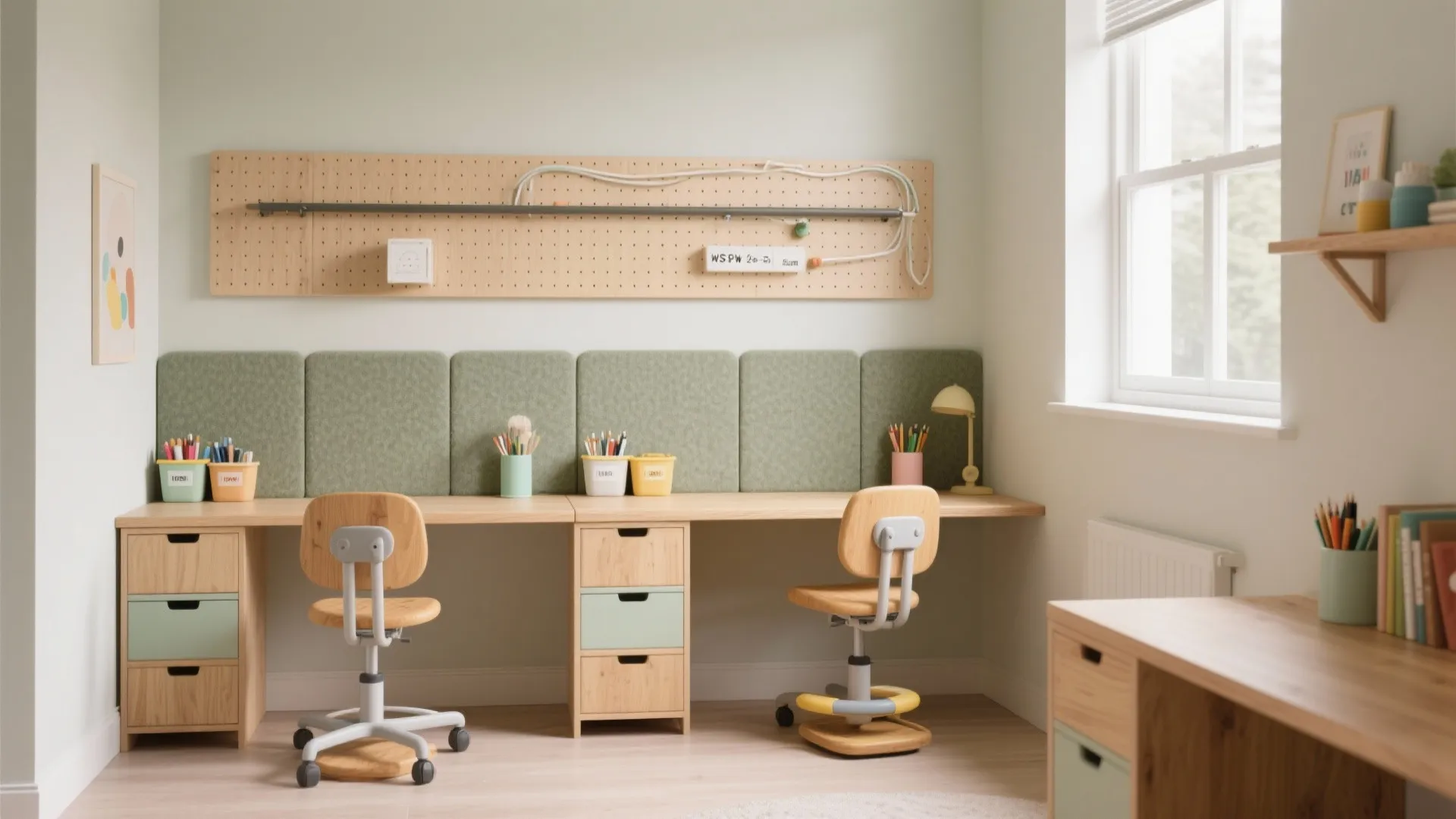 Dual-height workstation for siblings