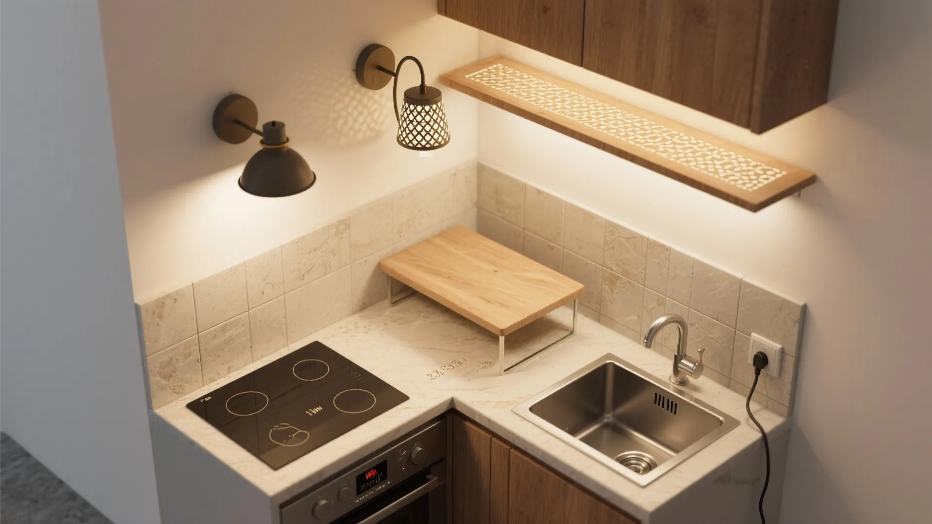 Dual-Light Sconce for Task and Ambient Layers