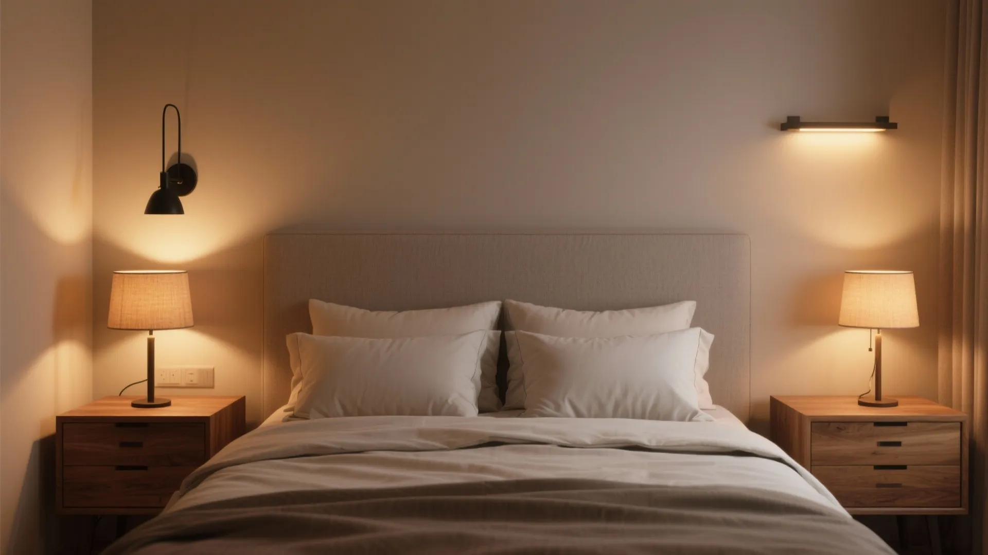 Dual-Sided Nightstands and Lighting Zones