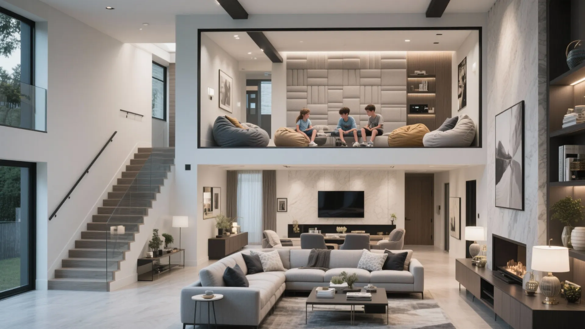 3. Dual Living Zones: Separate Family and Teen Spaces