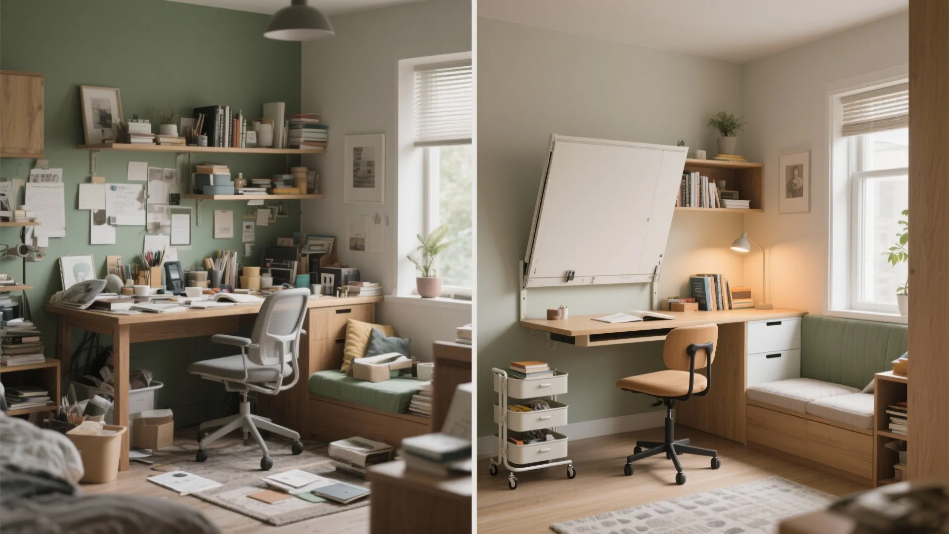 Dual-mode layouts for study and reset