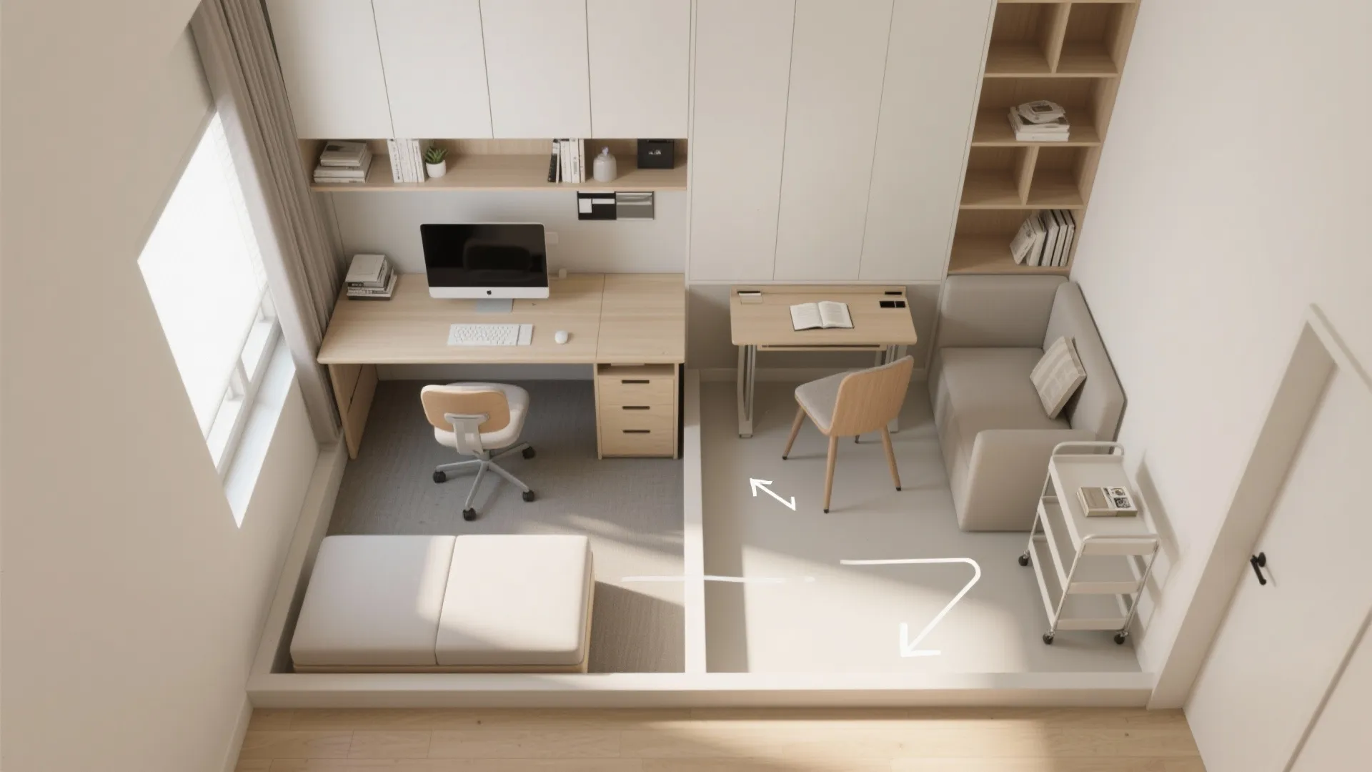 Dual-mode layouts for study and reset