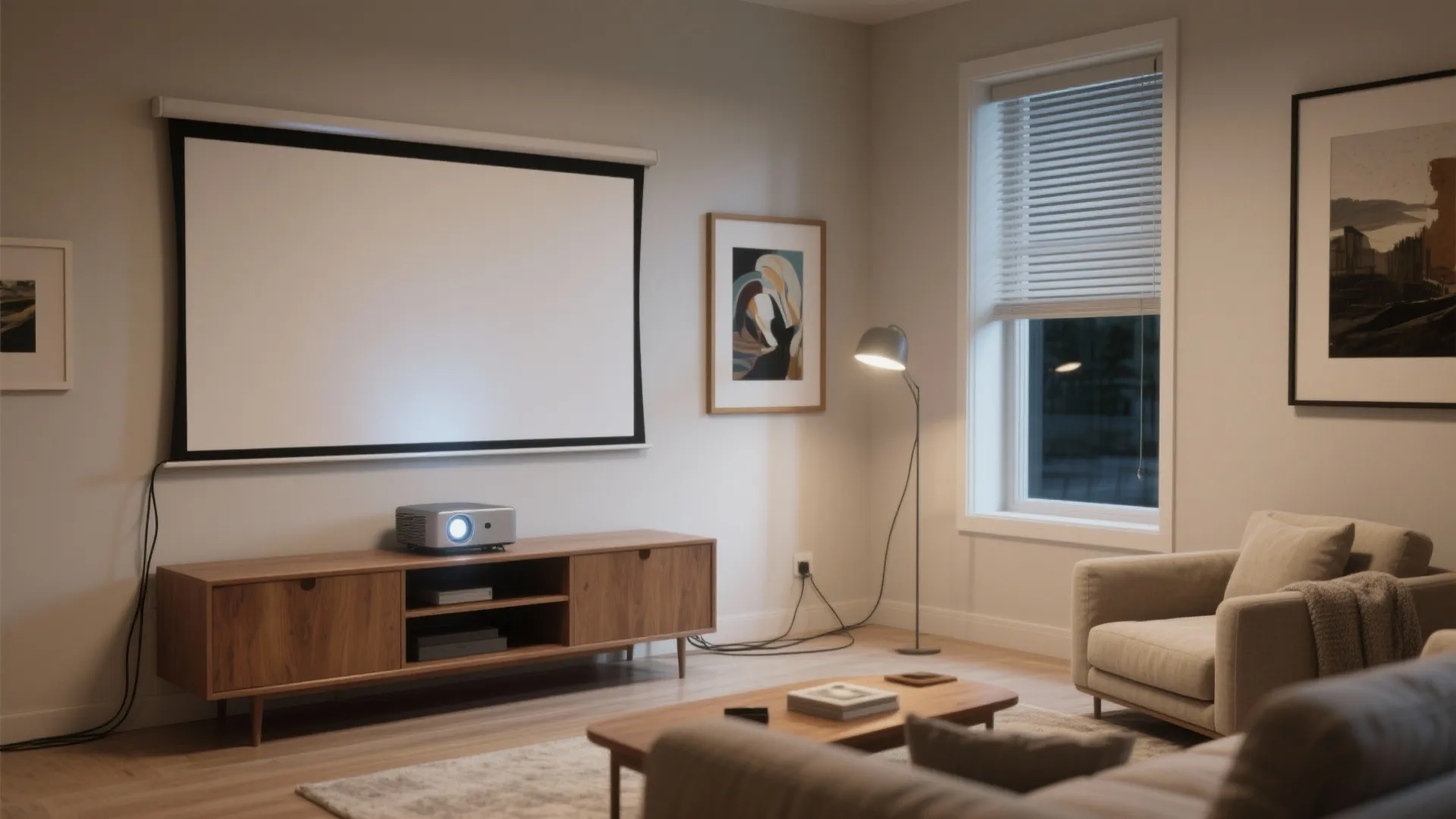 Dual-Mode: Hidden Projector + Art-Frame TV