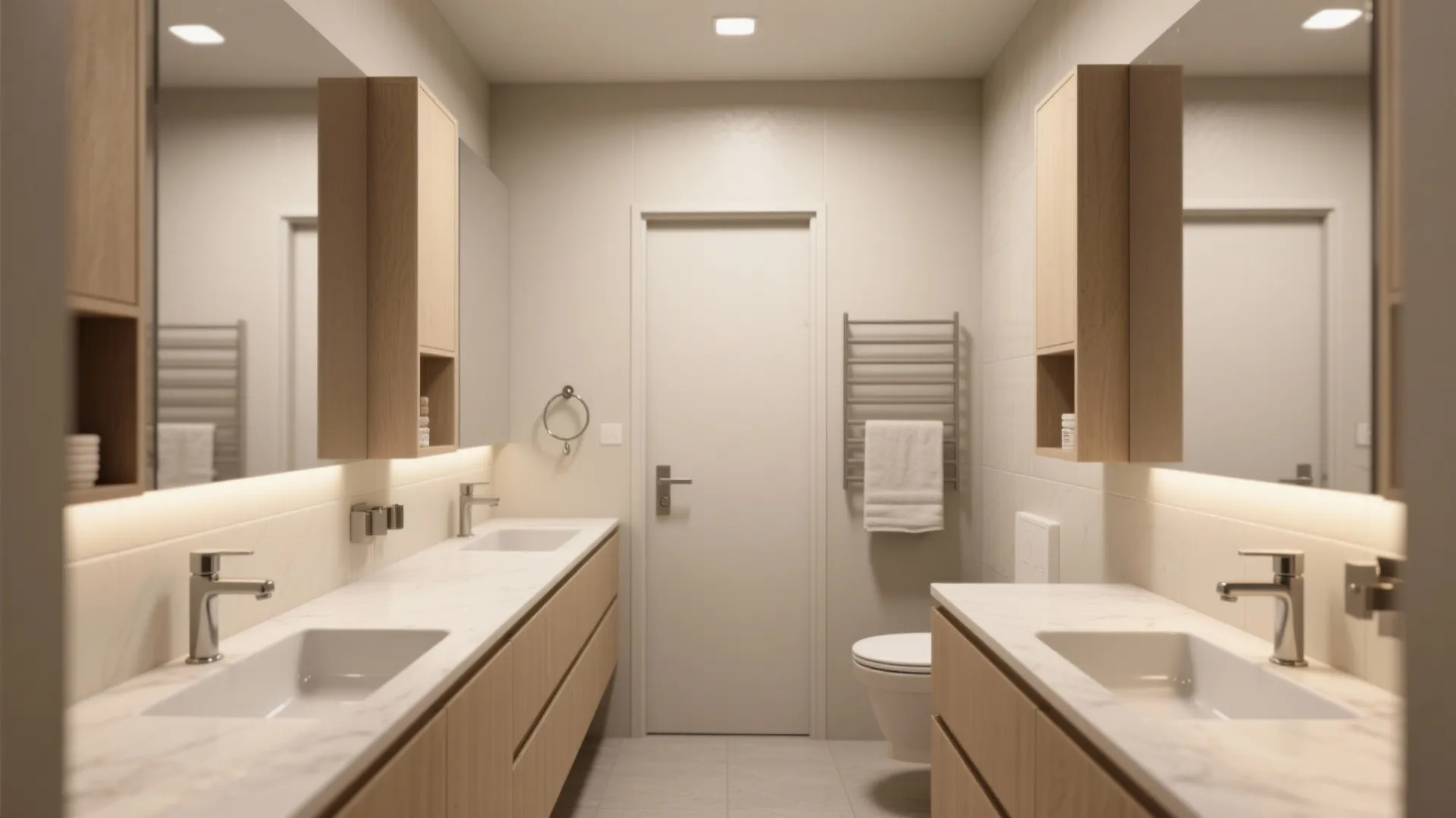 4. Dual Vanities for Shared Small Bathrooms