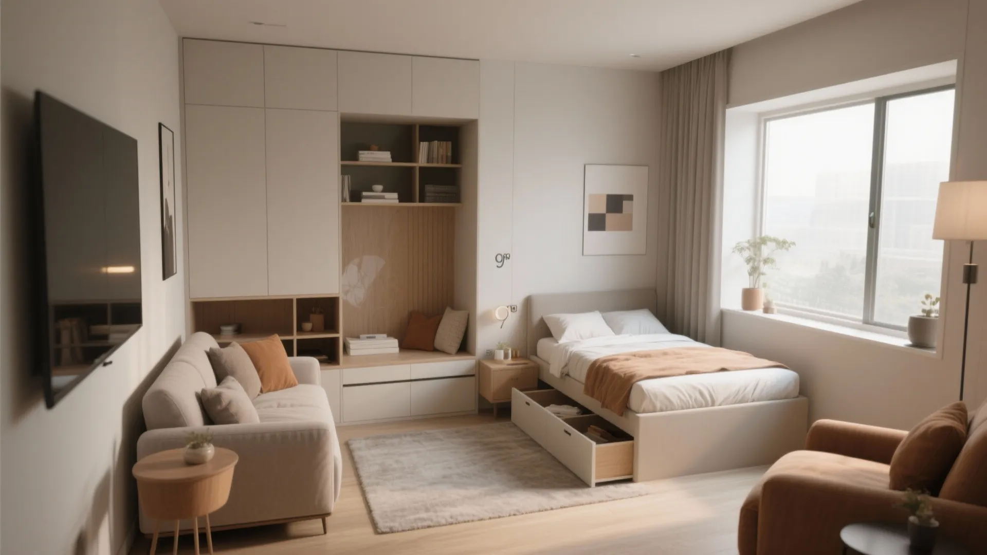 1. Zoning with Dual-Purpose Furniture