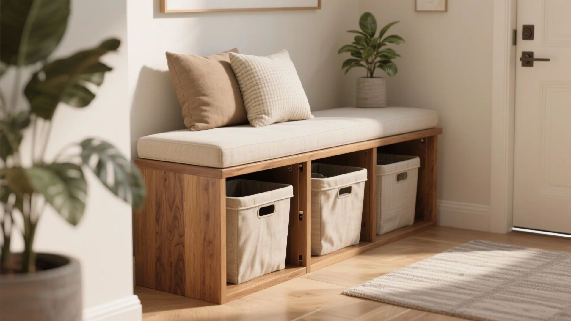 4. Dual-purpose furniture with hidden hampers
