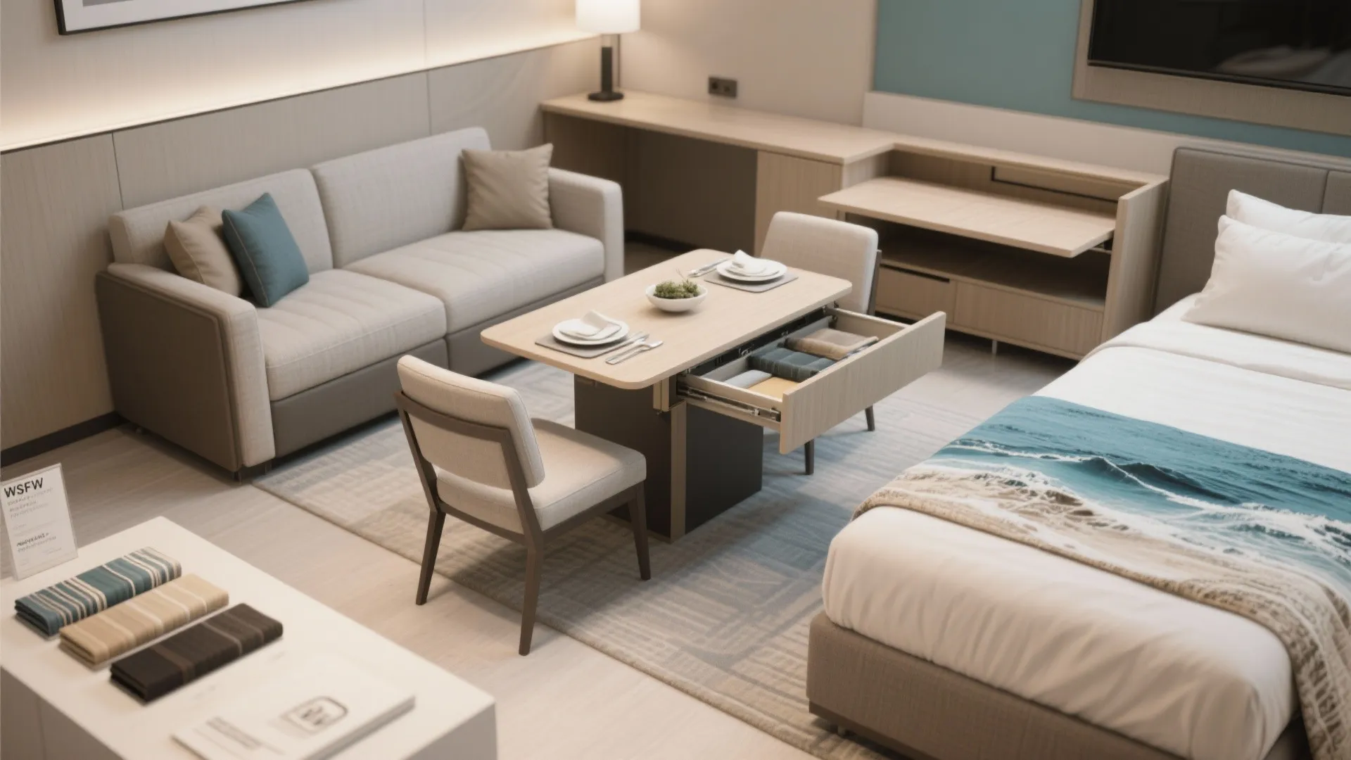 2. Dual-purpose furniture