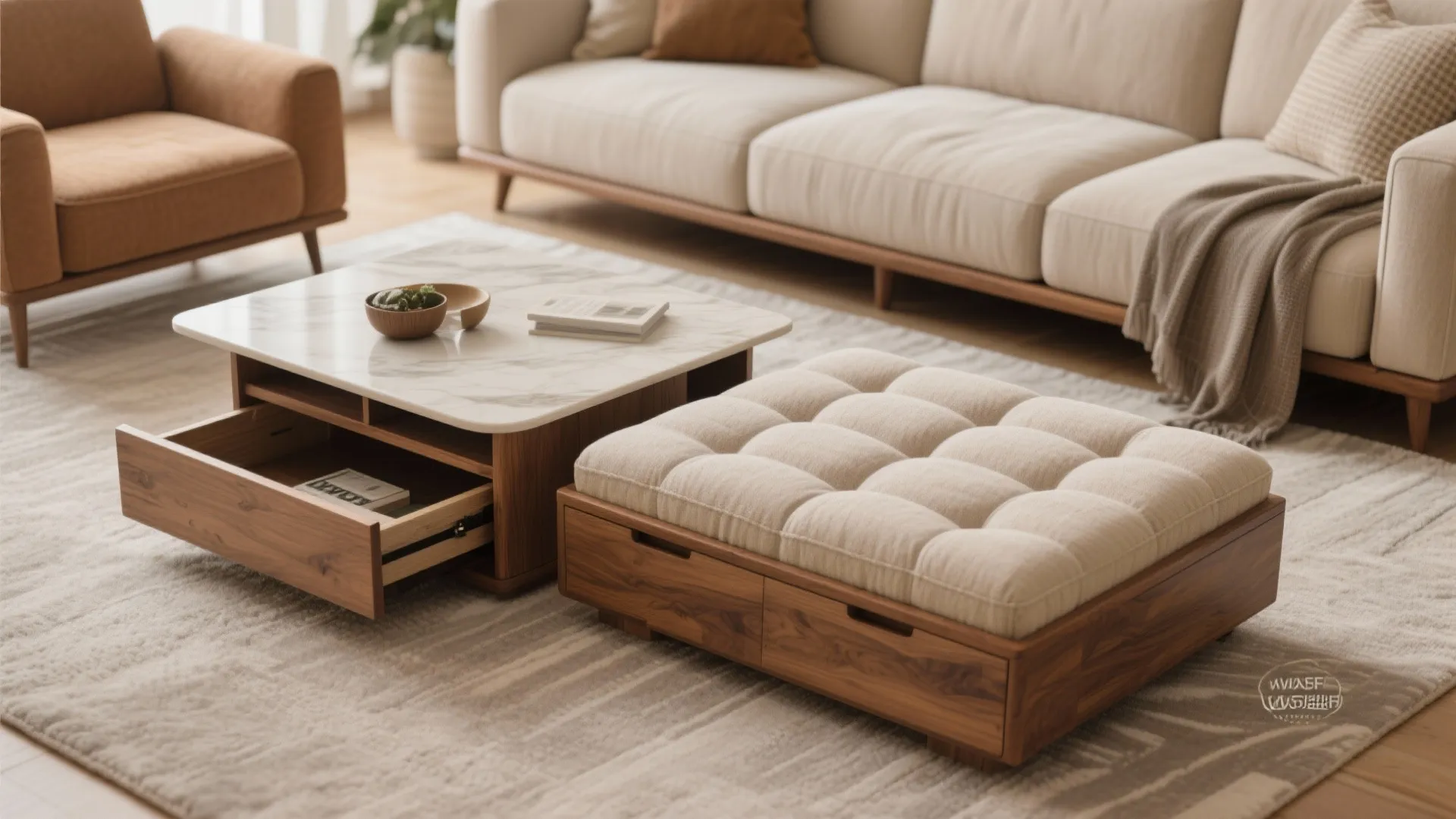 6. Dual-purpose furniture