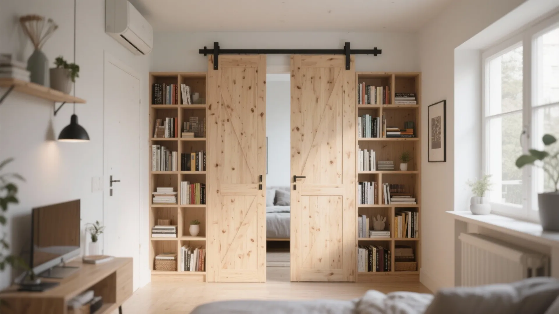 Dual-Purpose Gate and Bookshelf