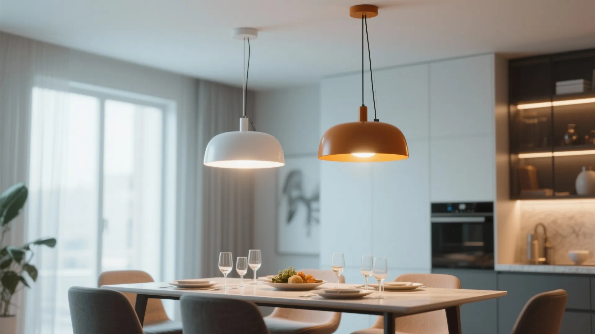 7. Statement Lighting with Dual Purpose