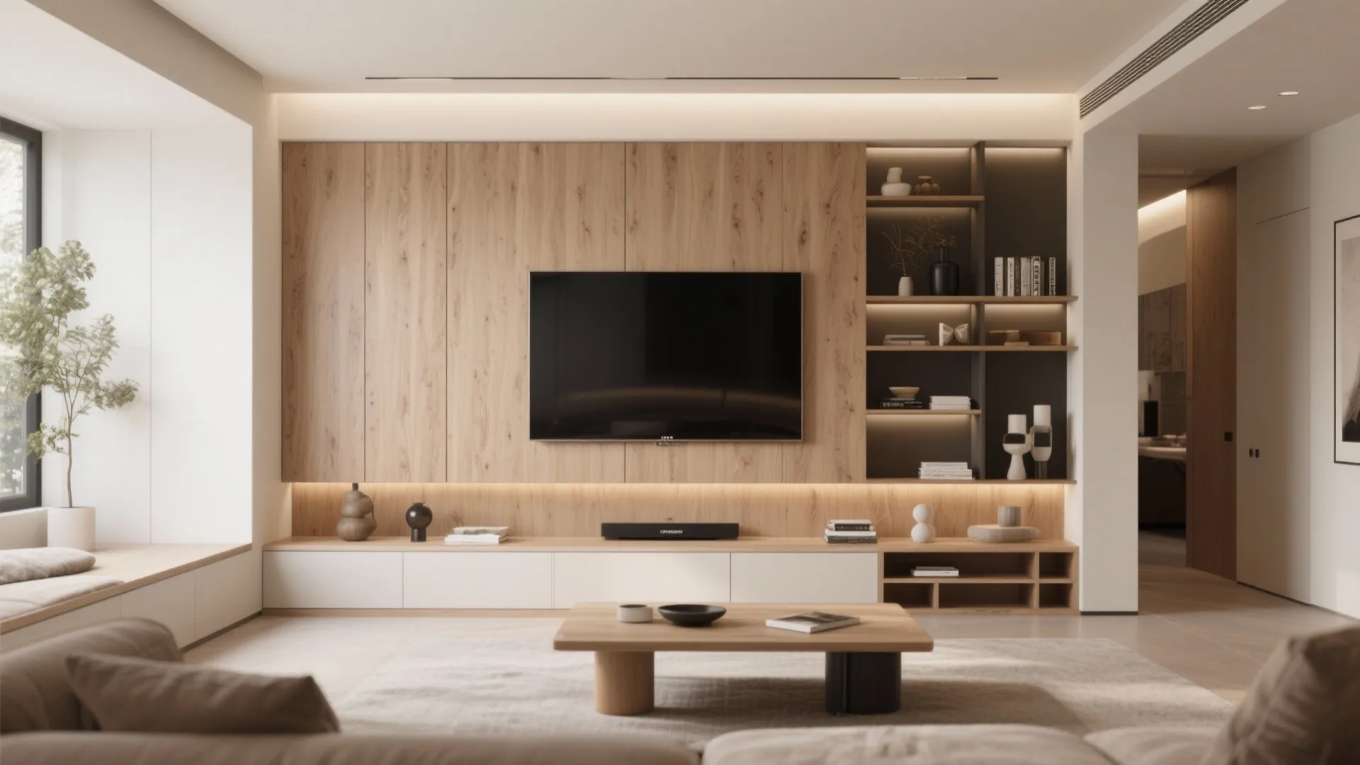 3. Dual‑Purpose Media Wall