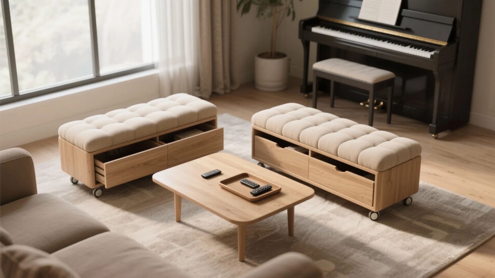 Dual‑Purpose Seating and Hidden Storage