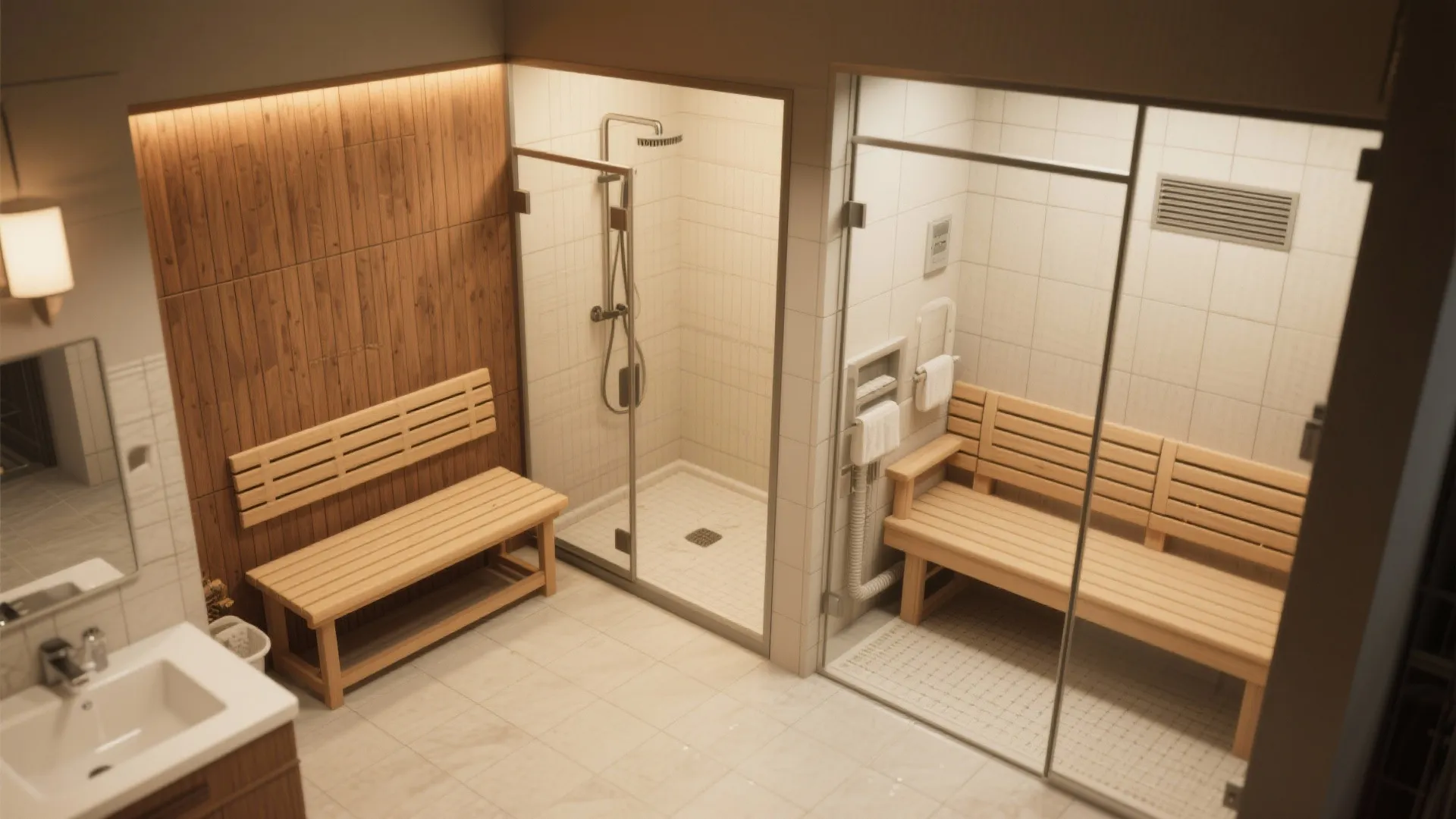 5. Dual-Function Steam + Sauna Wall