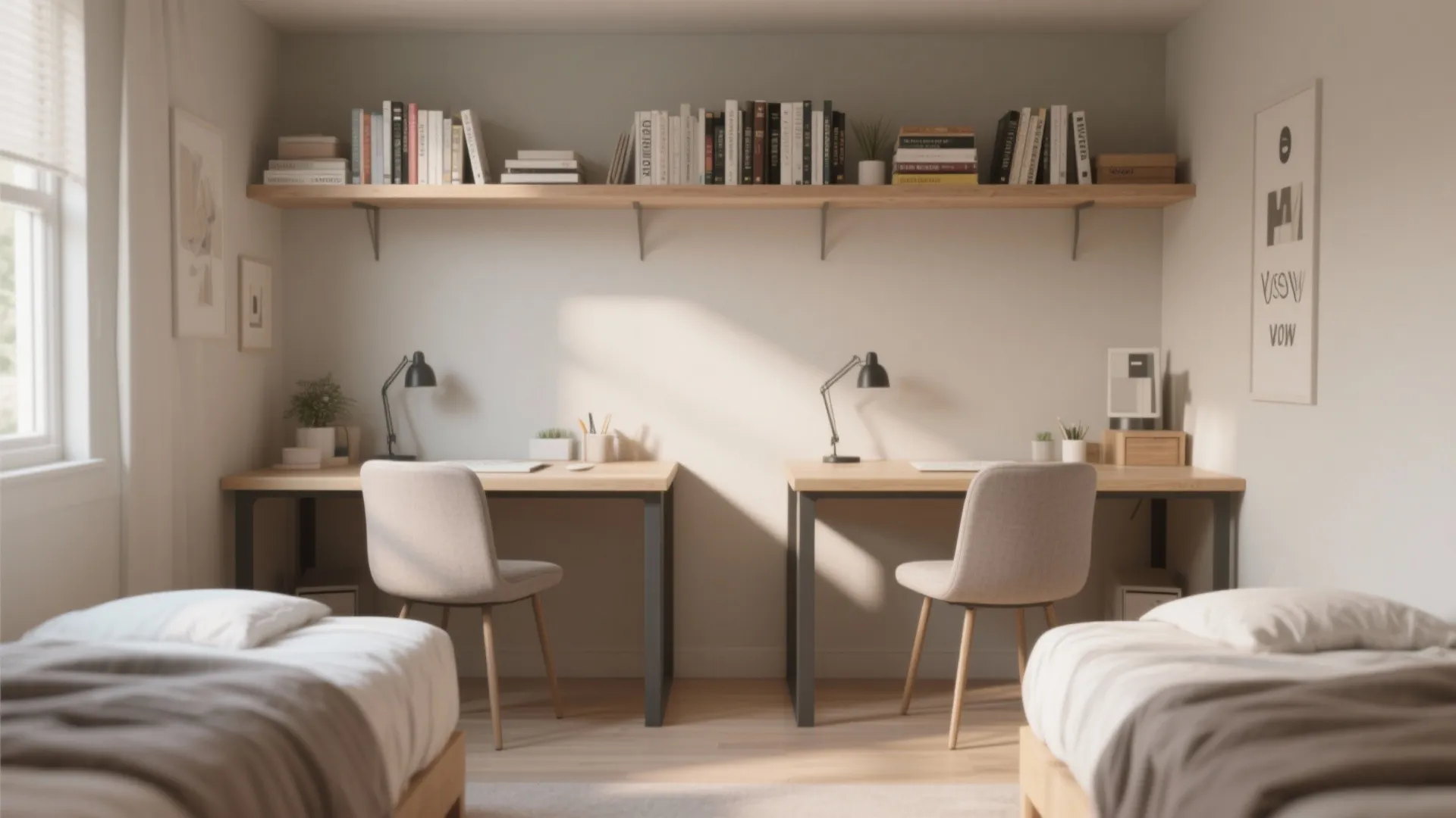 4. Dual Desks for Study Time