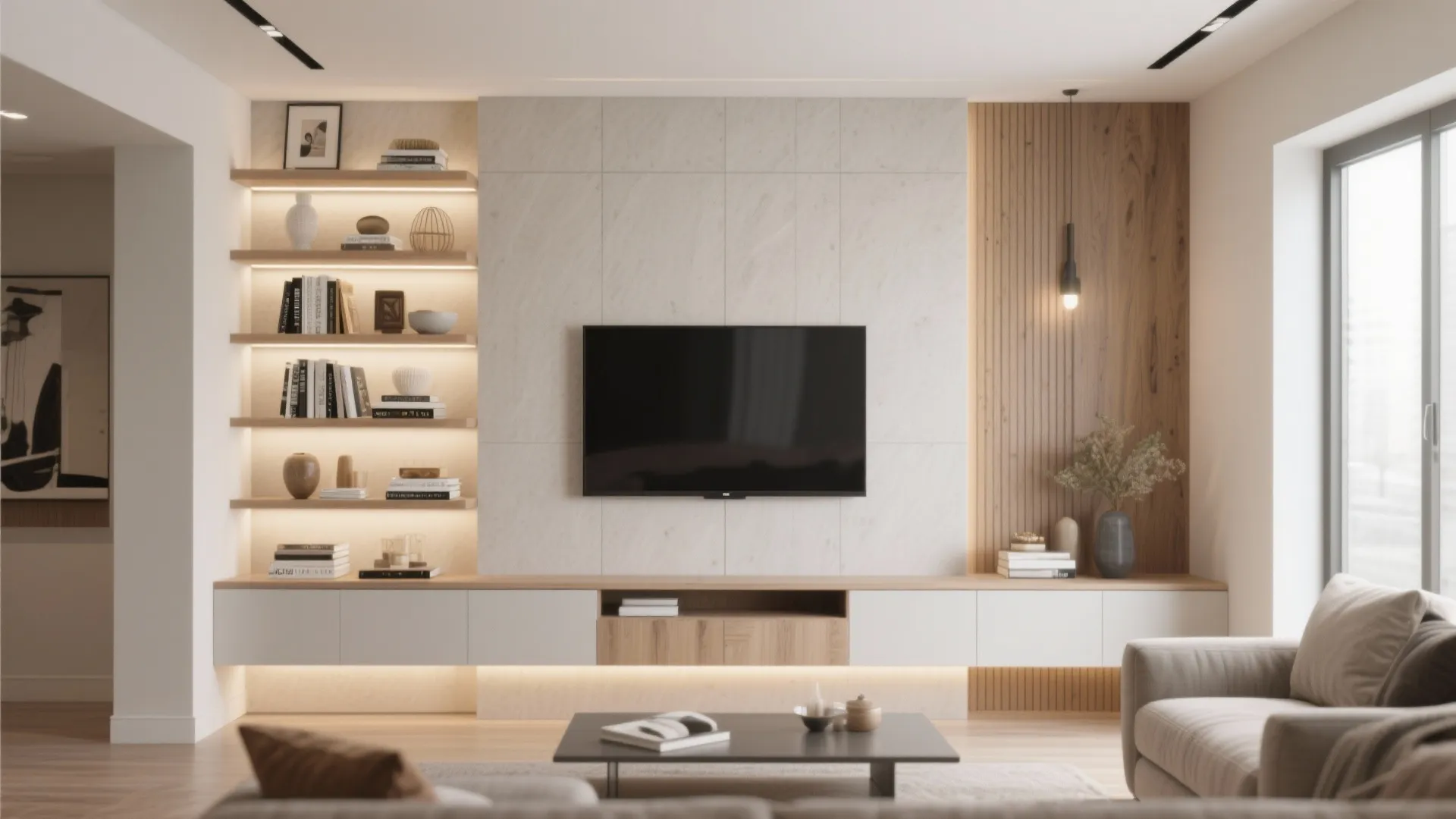 5. Dual-Use Media Wall