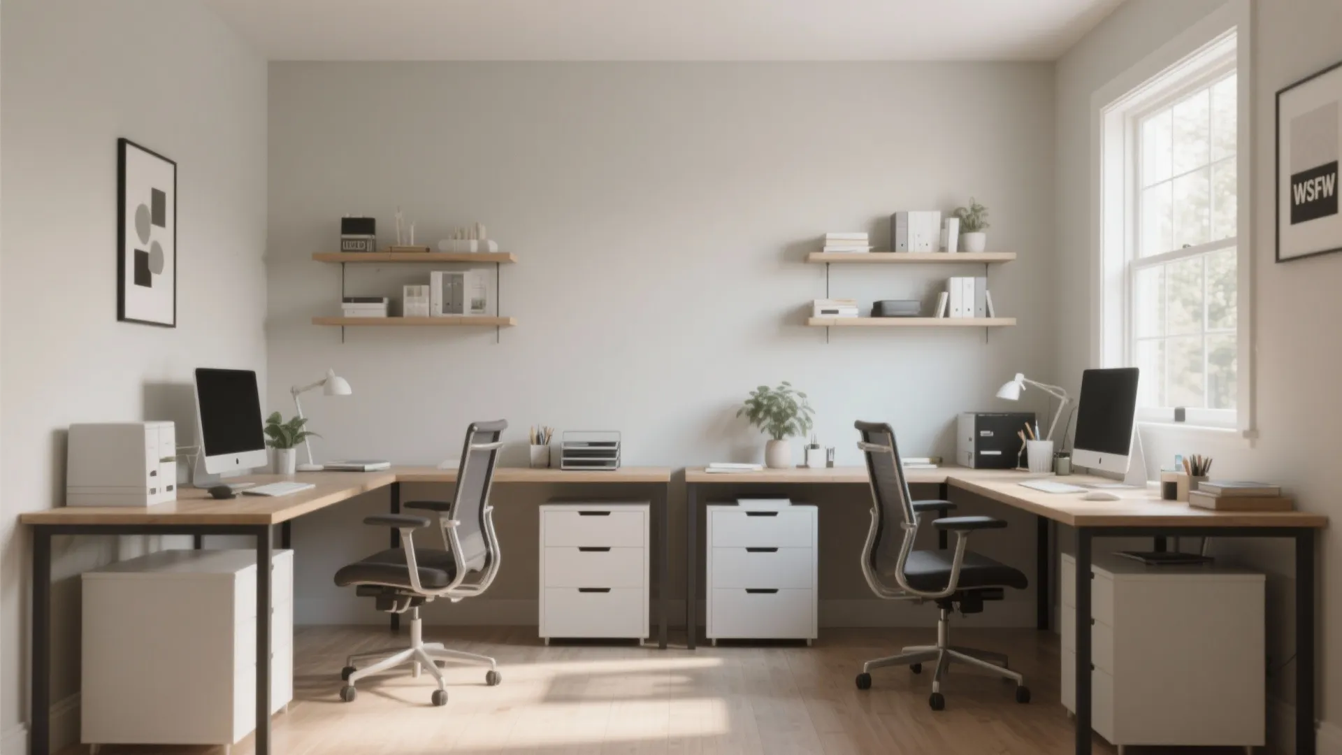 3. Dual workstation for shared offices