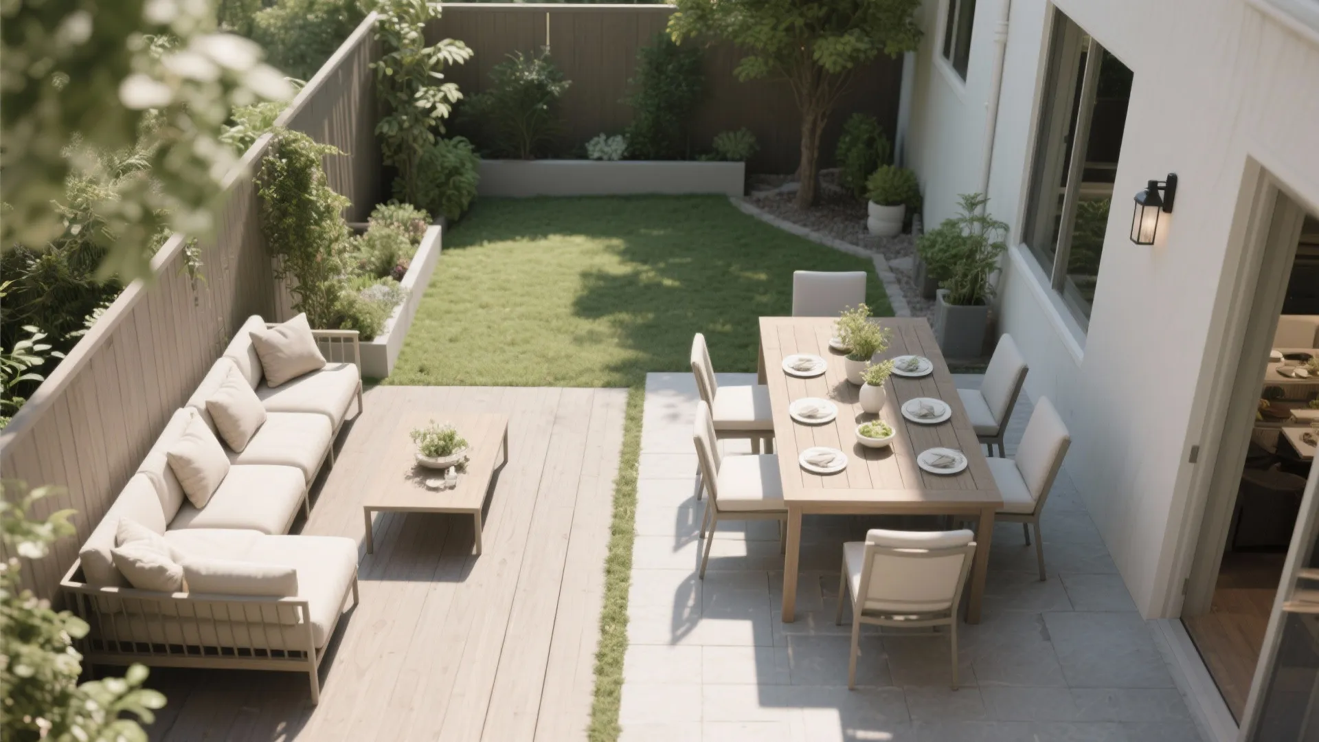 8. Dual-Zone Dining & Lounge