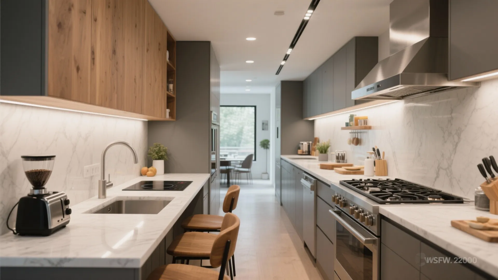 Kitchen as a Social Hub with Dual Work Zones