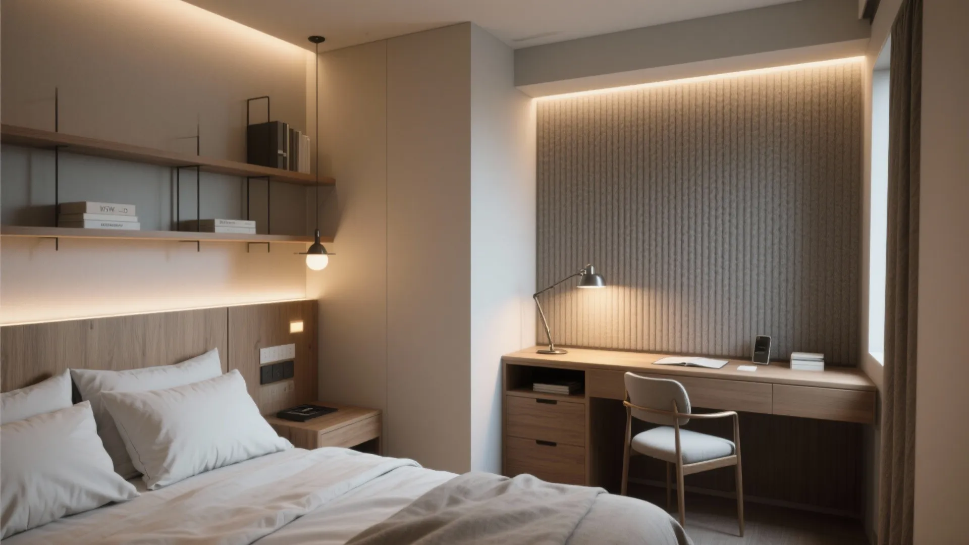 Dual Zones: Sleep and Small Home Office