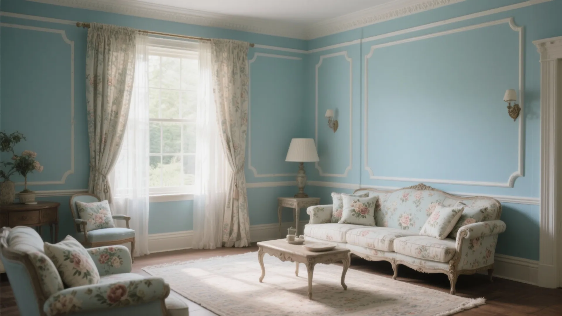 3. Duck Egg Blue with White Trim