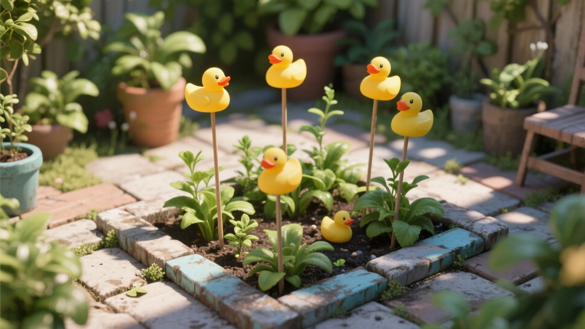 4. Duck Garden Stakes