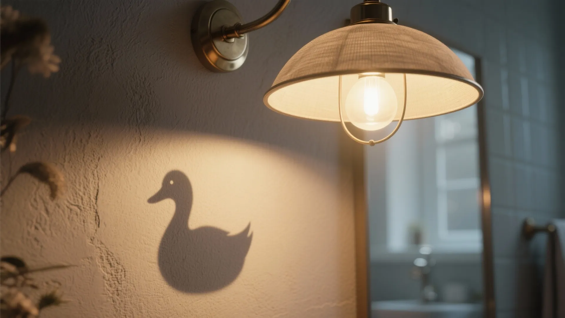 5. Playful Lighting: Duck Silhouettes and Warm Glows
