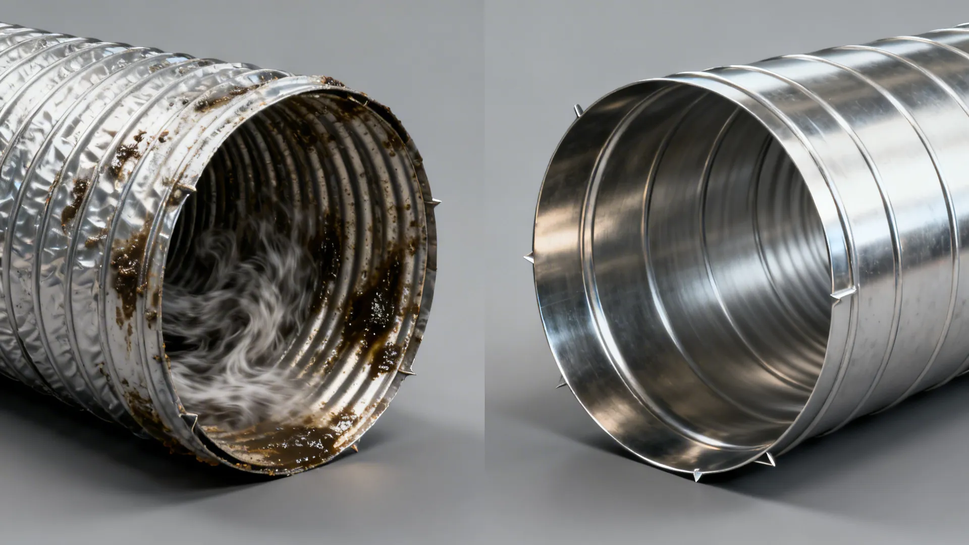 Short, smooth duct run with thermal lining