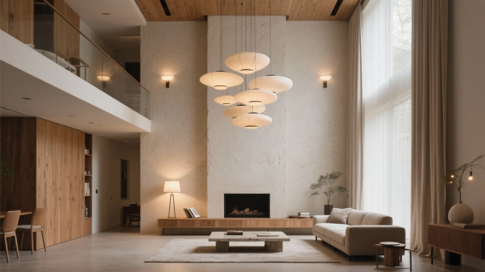 Layered Lighting for Double-Height Impact