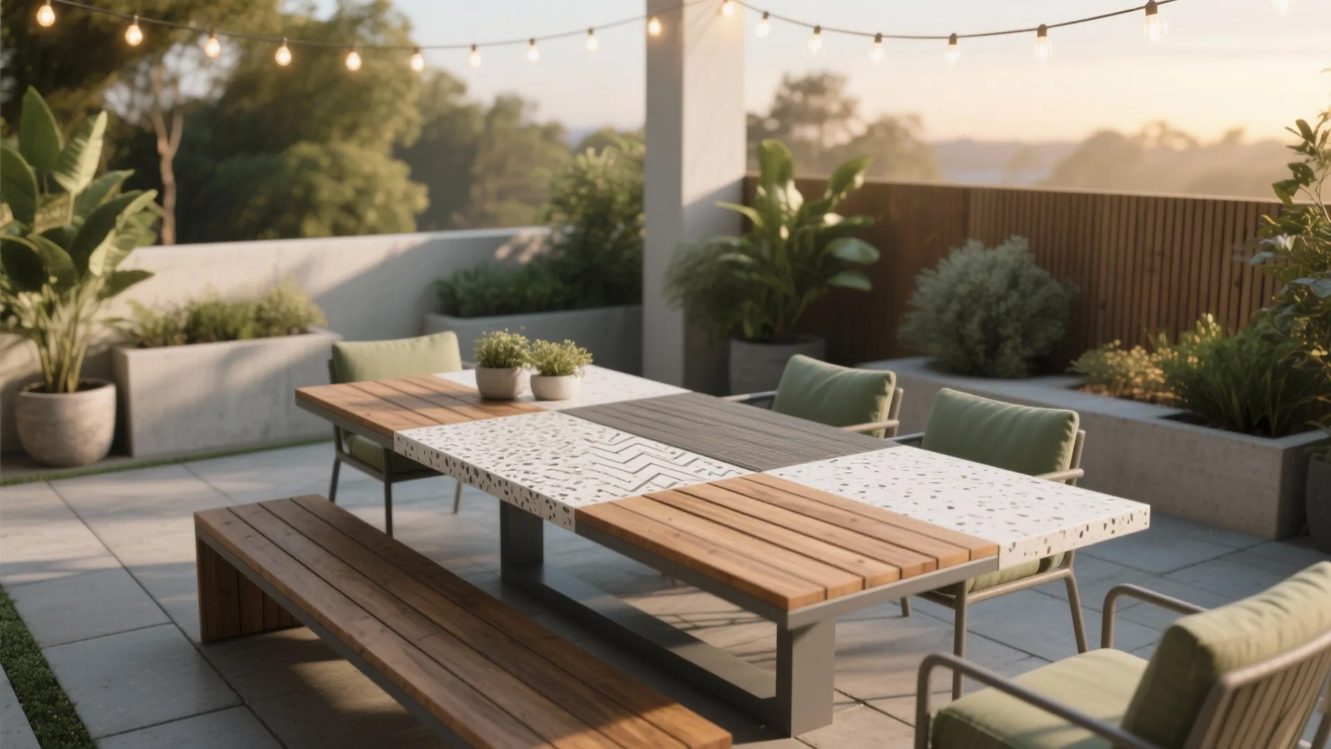 DIY Outdoor Table Top Ideas for a Stunning Backyard: 1 Minute to Fresh Outdoor Style: Fast-Track DIY Tabletop Inspiration