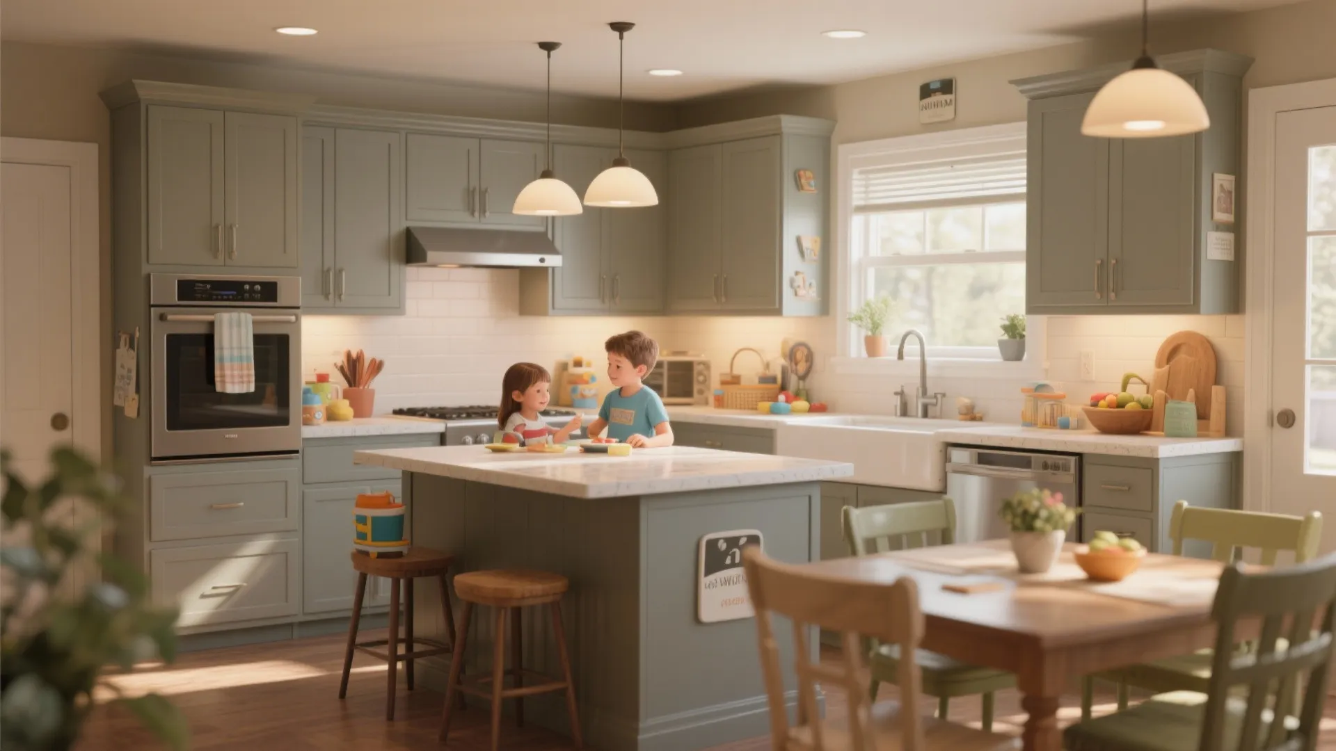 4. Durable satin for family kitchens