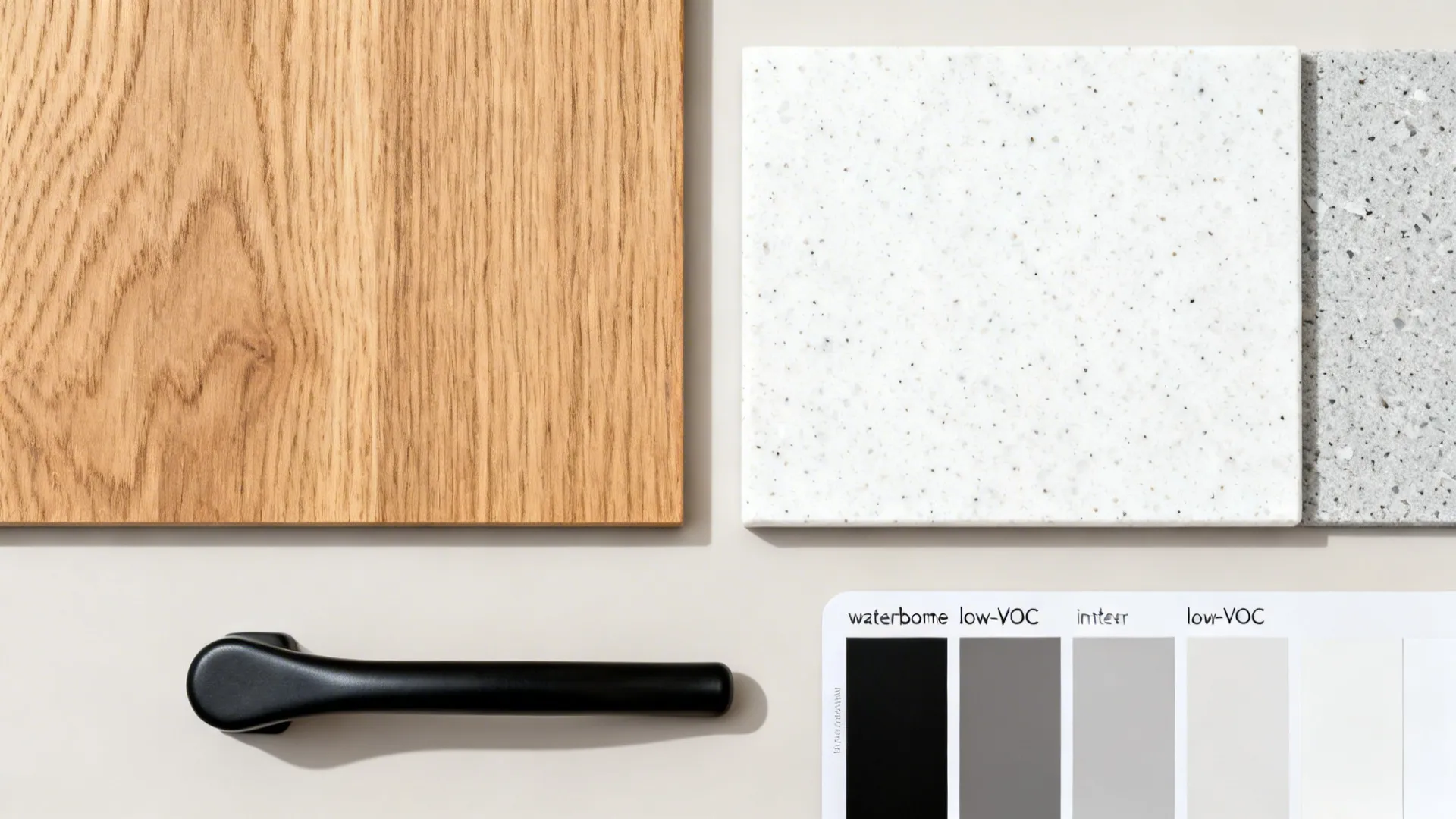 Wood accents with durable worktops