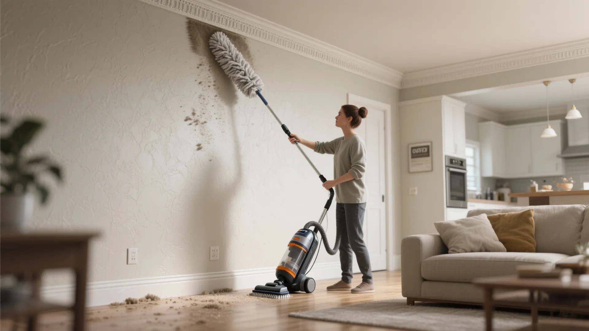 1. Start with Dry Dusting and Vacuuming