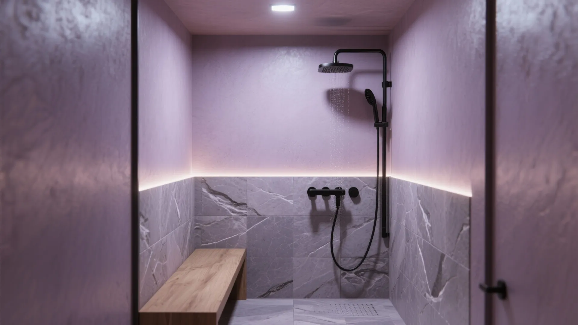 2. Dusty Mauve for a Cozy Spa Vibe