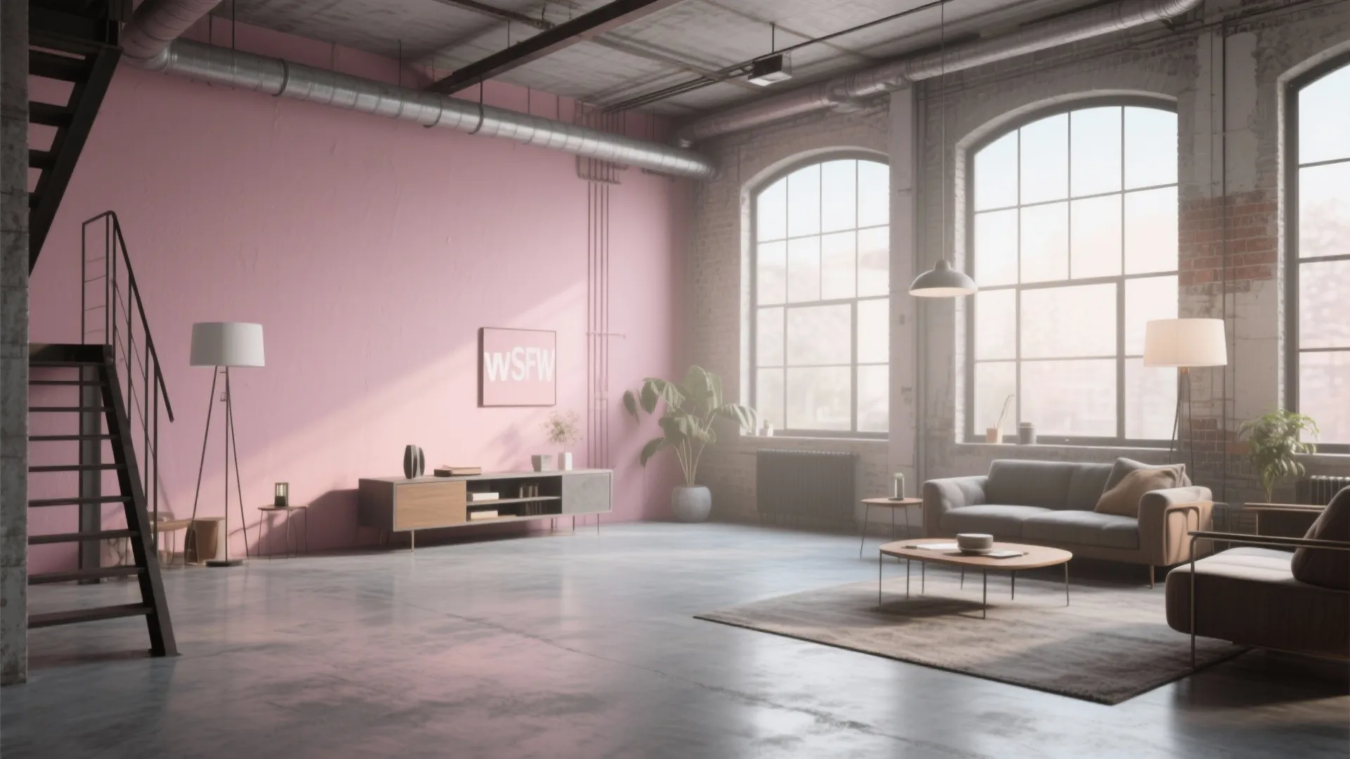 10. Dusty Pink and Concrete Grey