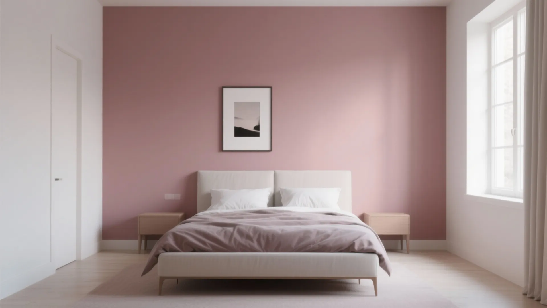 2. Dusty Rose Accent Wall
